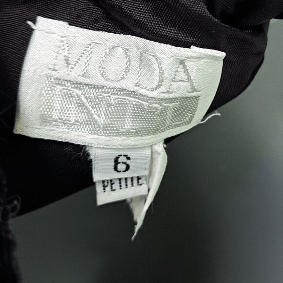 Moda International Vintage 90s Black Velvet Cocktail Dress size 6 Petite - Picture 5 of 6